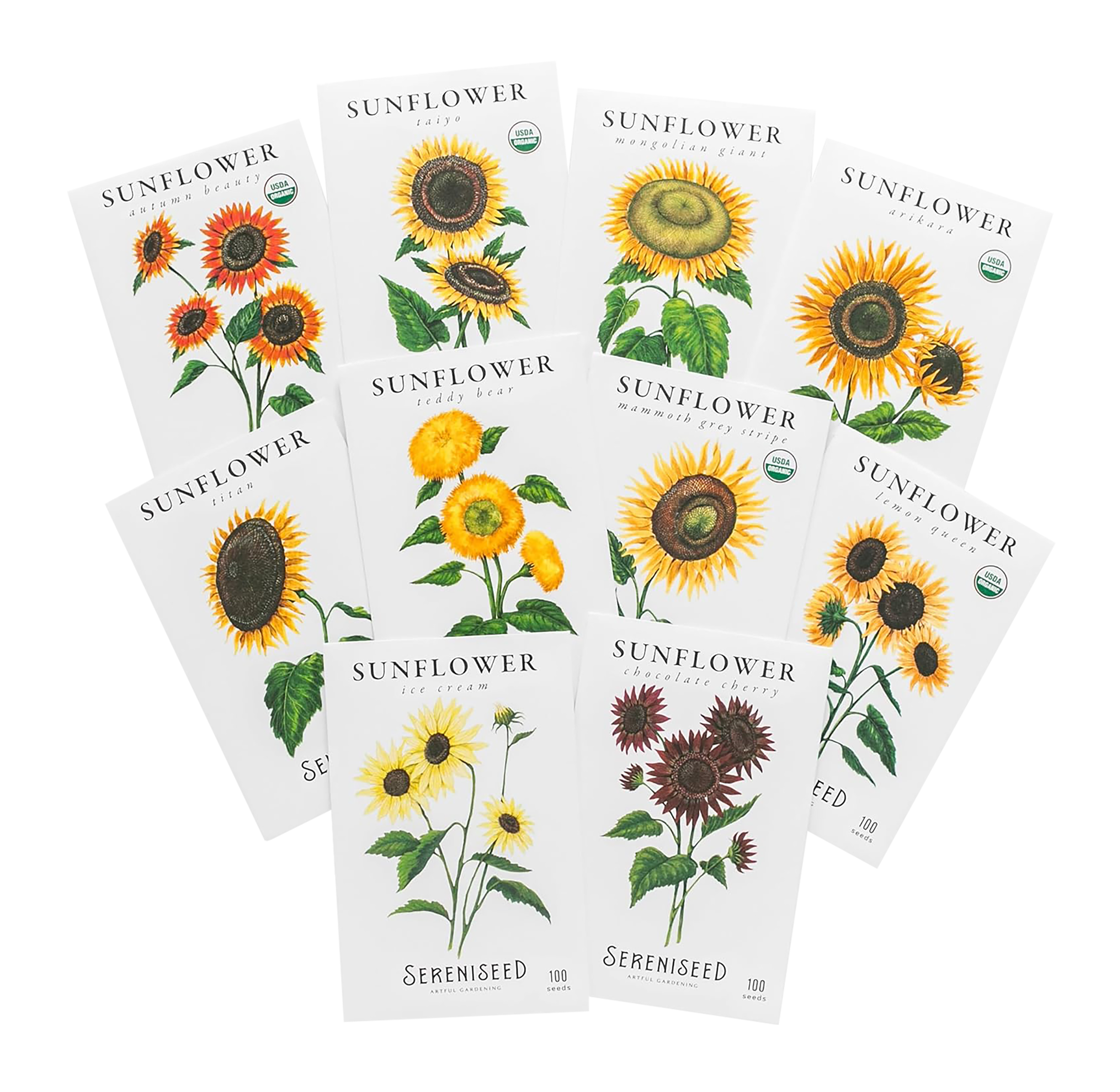 sunflower seed packets for planting Sereniseed Sunflower Seeds Collection