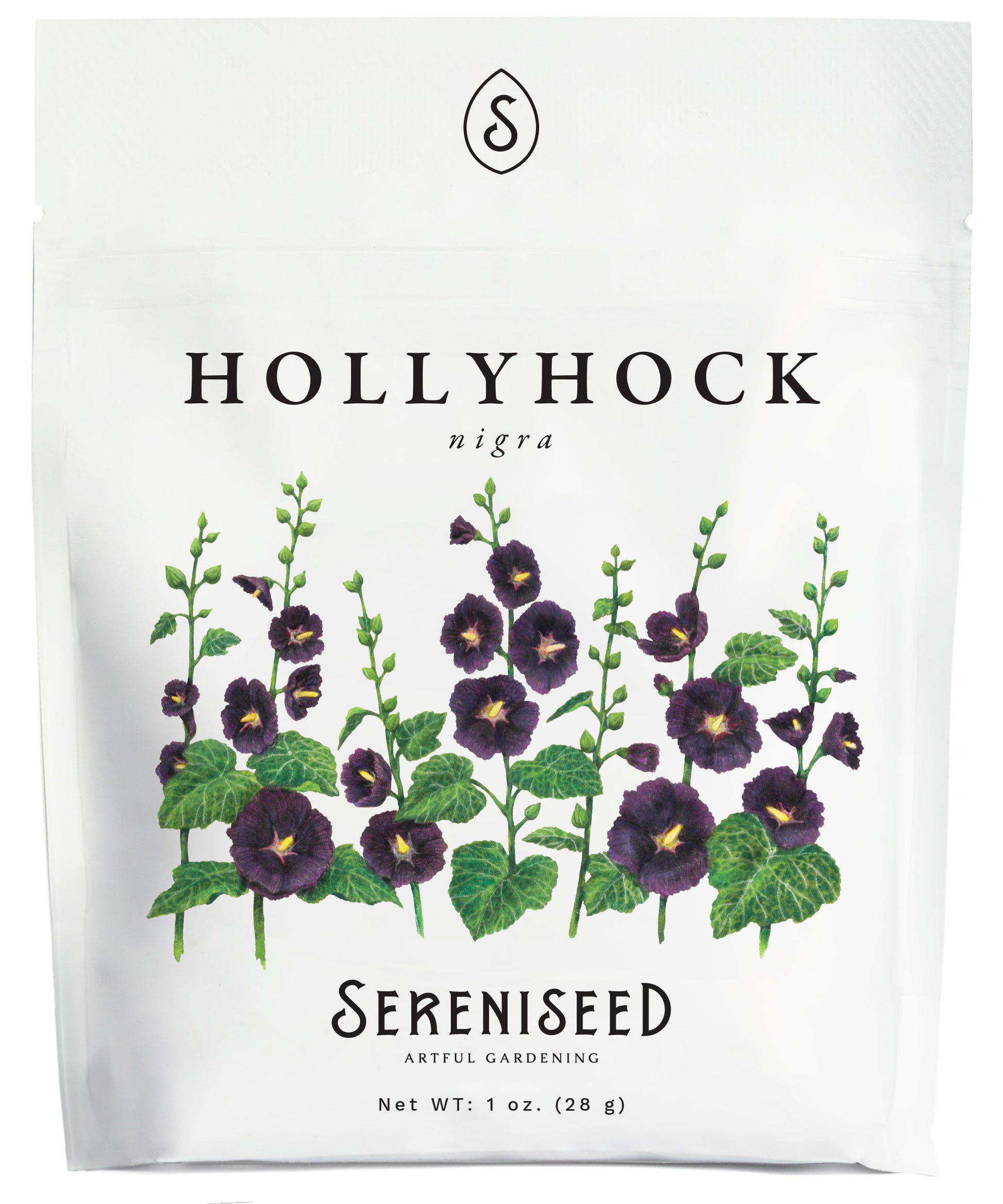 Nigra Hollyhock Flower Seeds (1 oz) - 100% Non-GMO, Open Pollinated