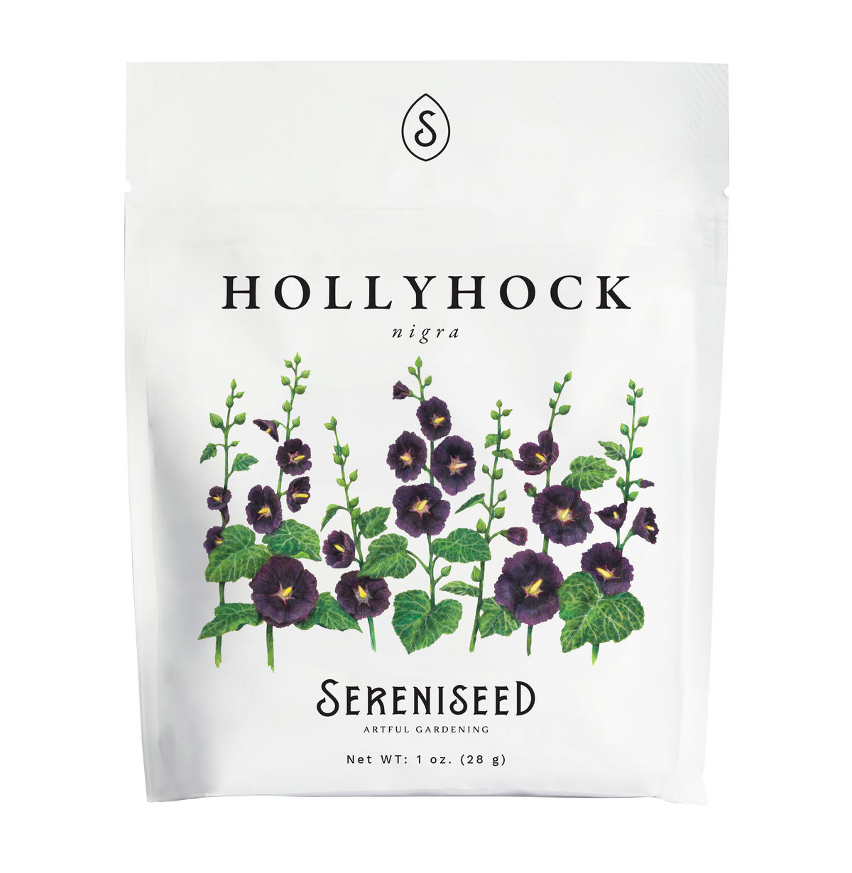 Nigra Hollyhock Flower Seeds (1 oz) - 100% Non-GMO, Open Pollinated