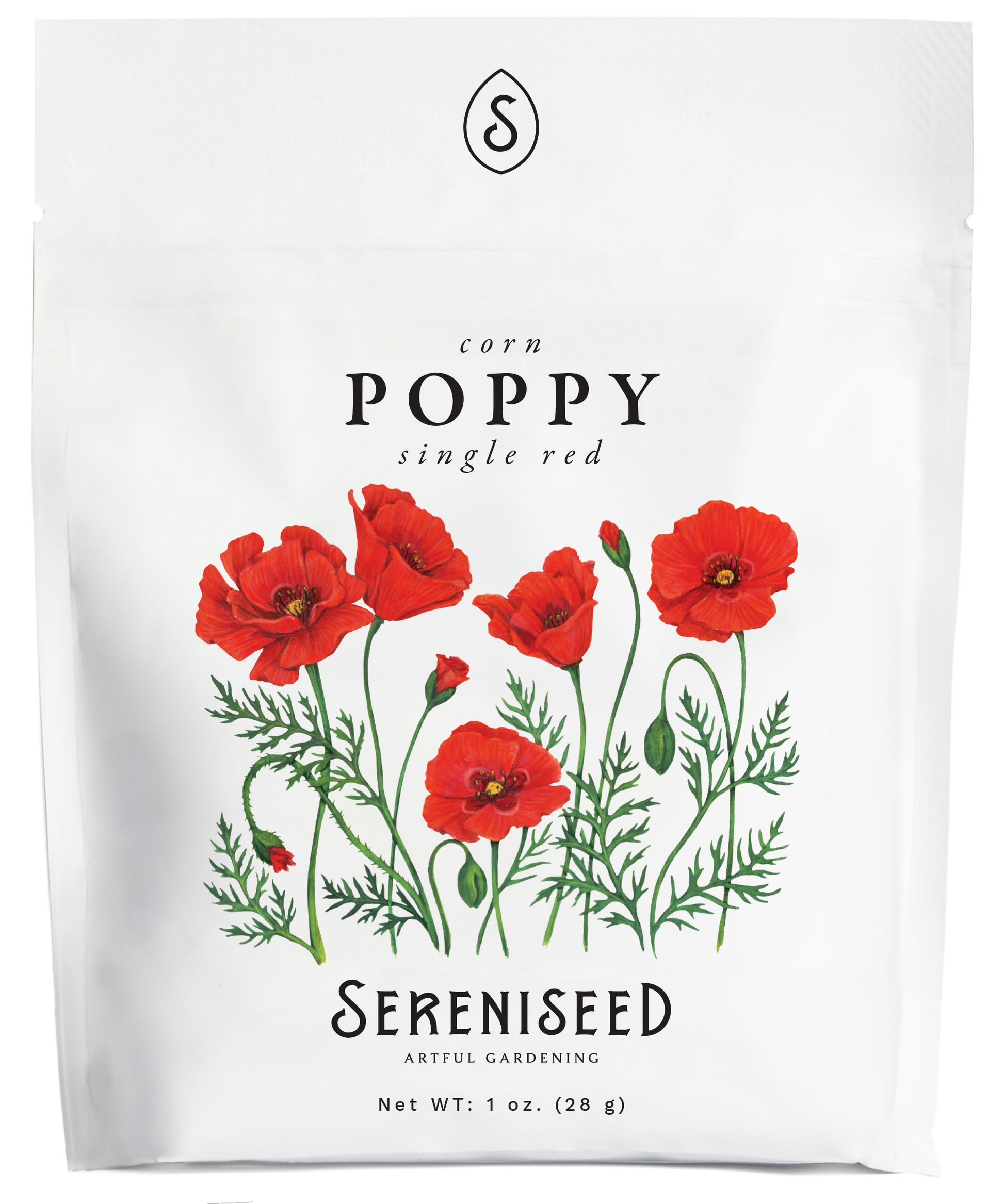 Single Red Corn Poppy Flower Seeds (1 oz) - 100% Non-GMO, Open Pollinated