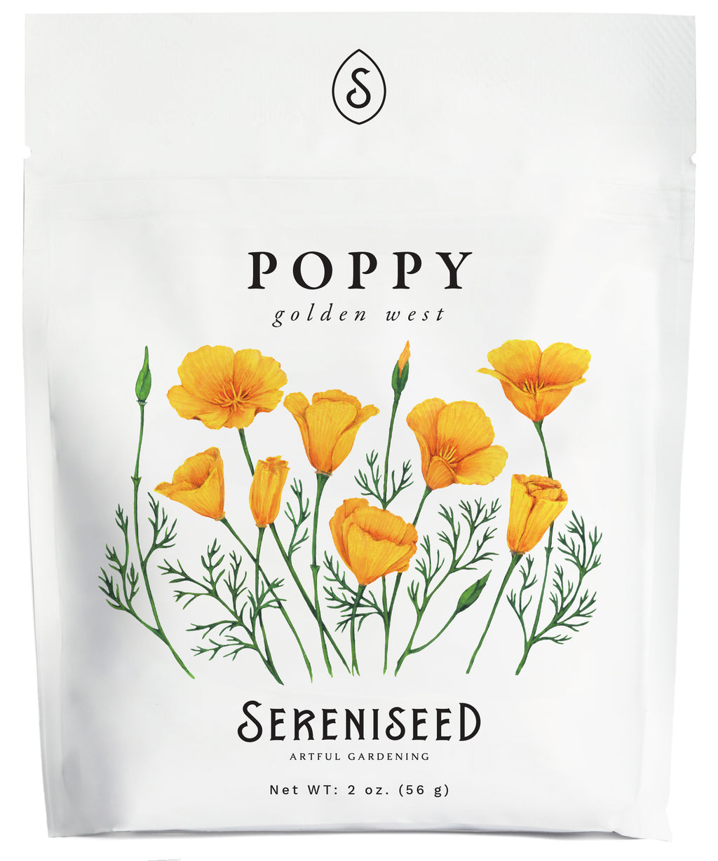Golden West Poppy Flower Seeds (2 oz) - 100% Non-GMO, Open Pollinated