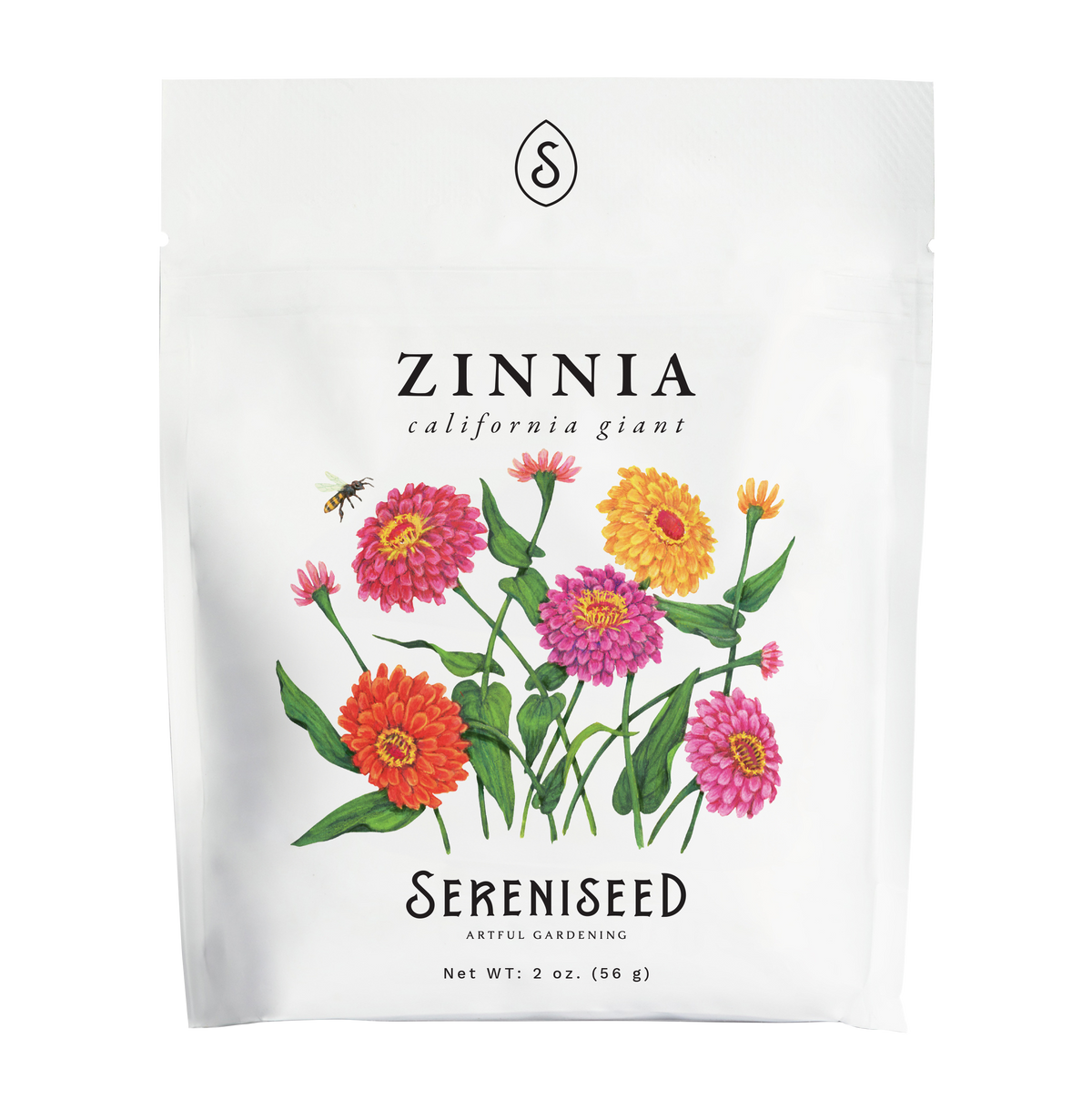 California Giants Zinnia Flower Seeds (2 oz) - 100% Non-GMO, Open Pollinated