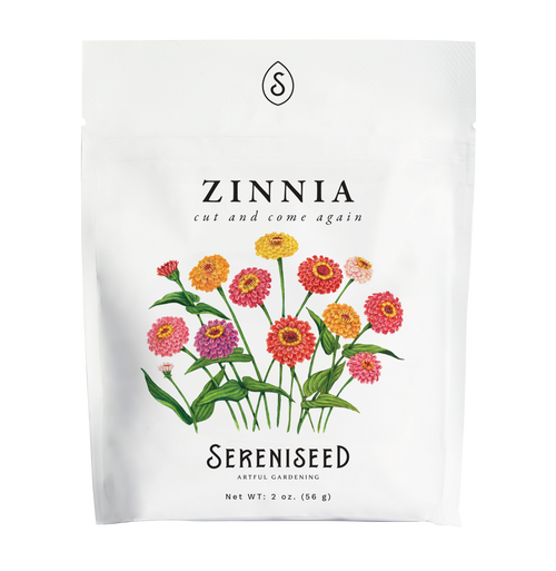 Cut and Come Again Zinnia Flower Seeds (2 oz) - 100% Non-GMO, Open Pollinated