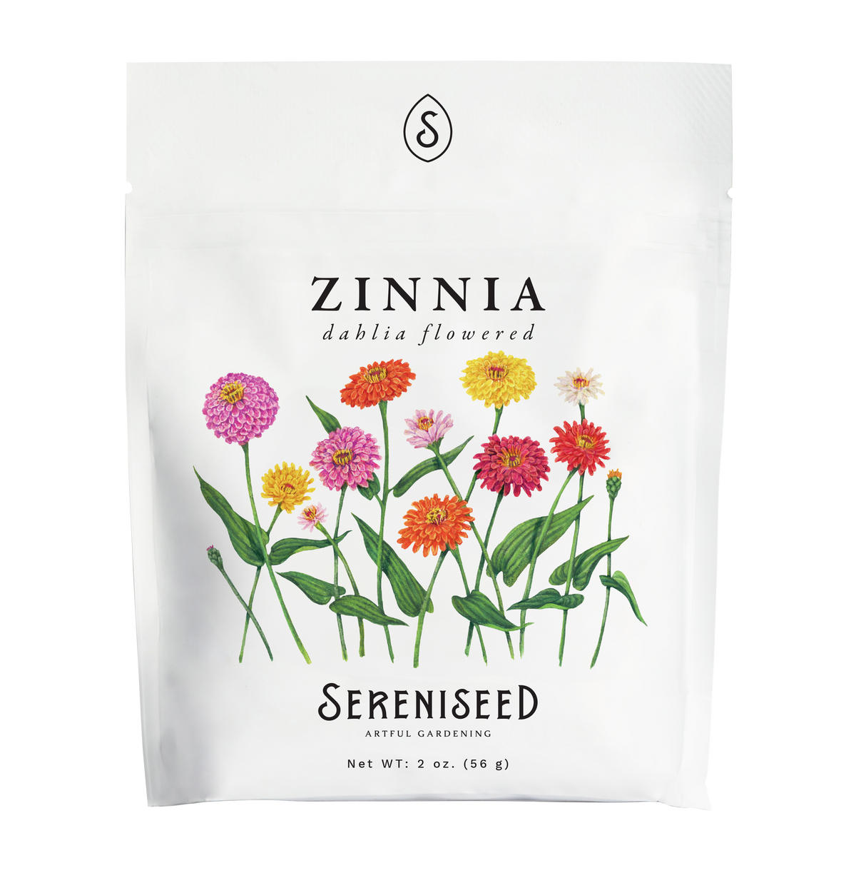 Dahlia Flowered Zinnia Flower Seeds (2 oz) - 100% Non-GMO, Open Pollinated
