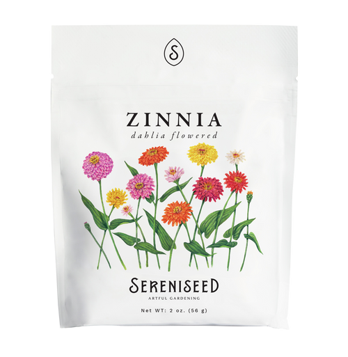 Dahlia Flowered Zinnia Flower Seeds (2 oz) - 100% Non-GMO, Open Pollinated