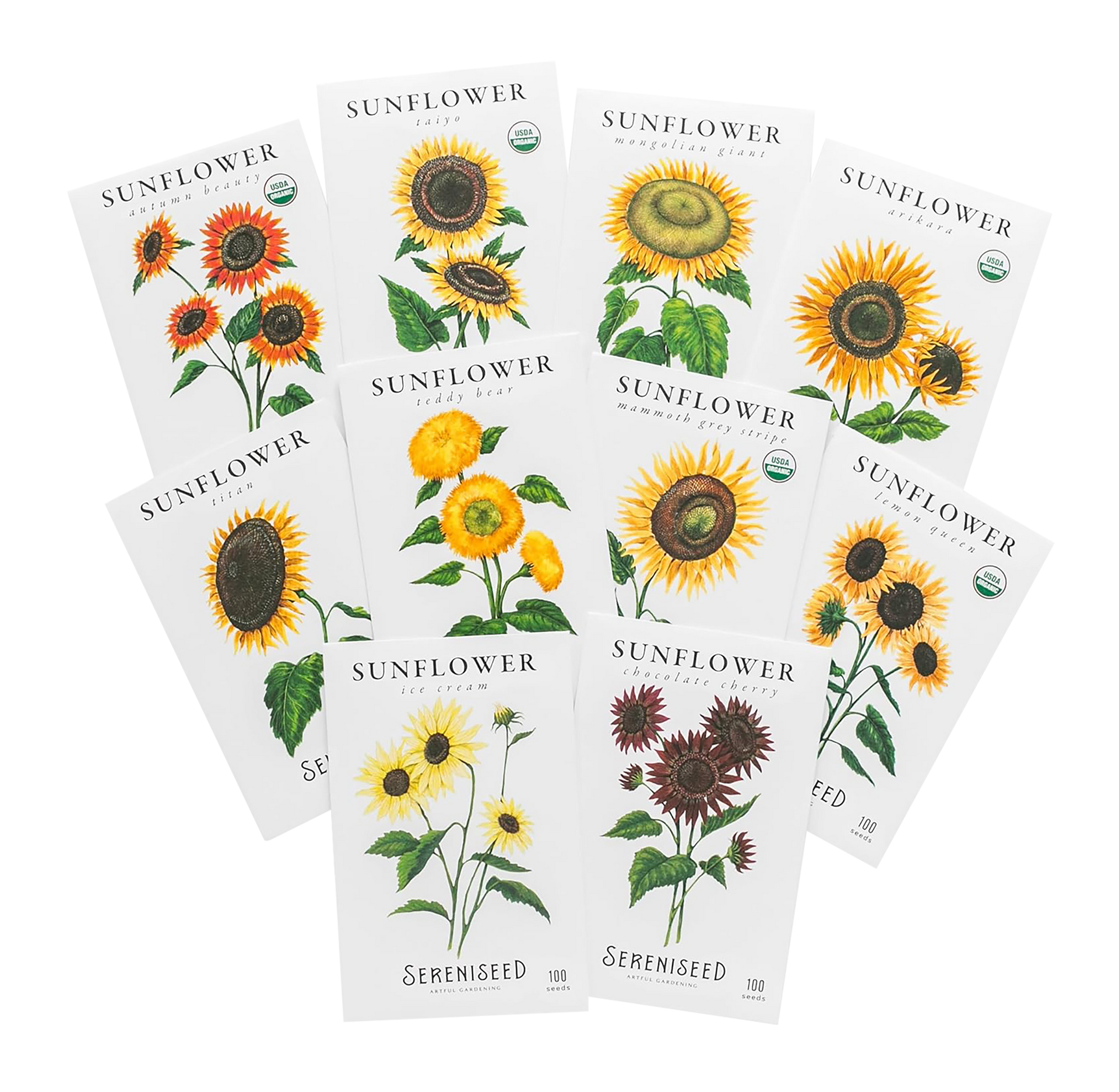sunflower seed packets to plant Sunflower Seeds (10-Pack) – Sereniseed