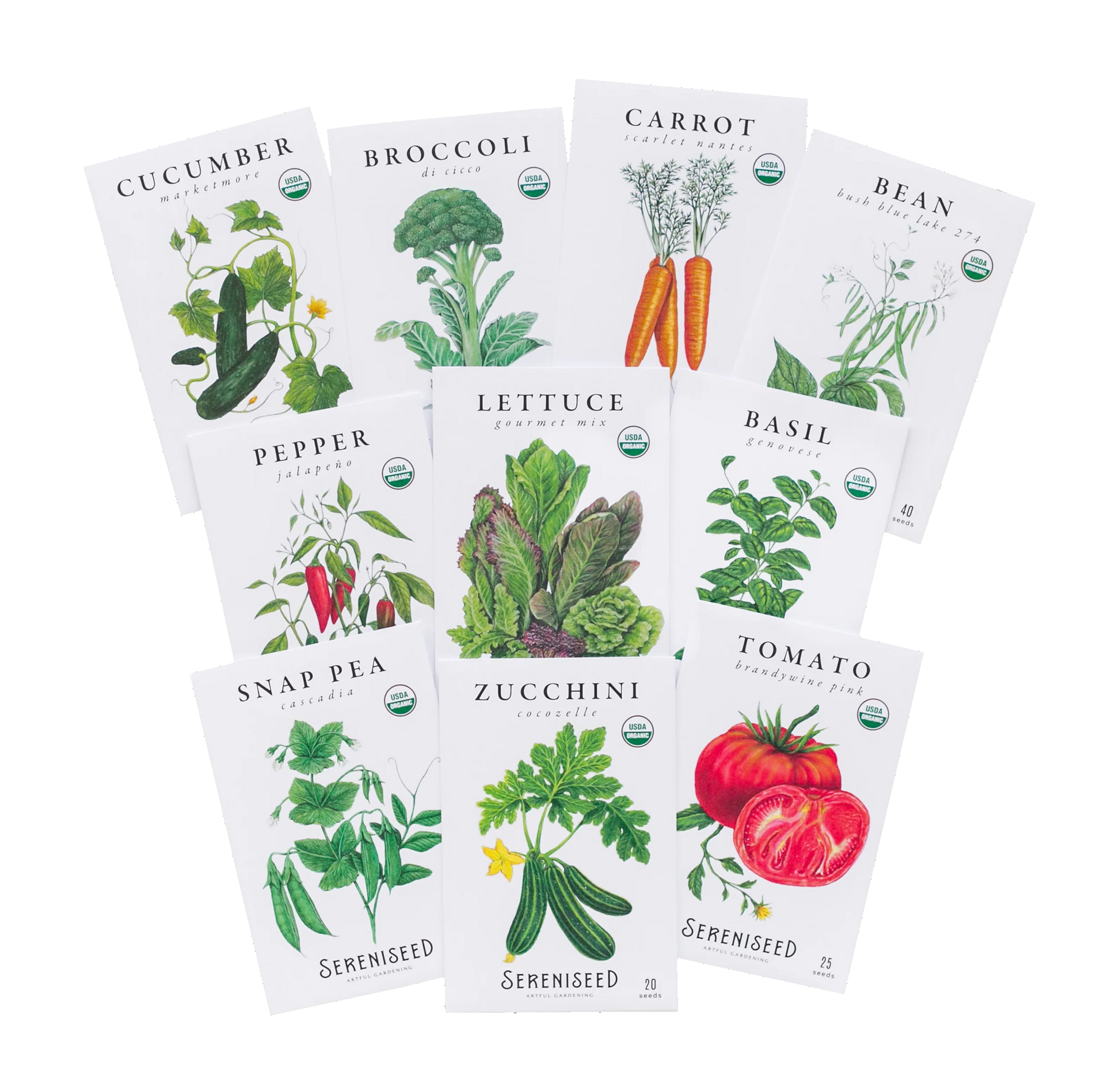 Organic Vegetable Seeds (10-Pack)