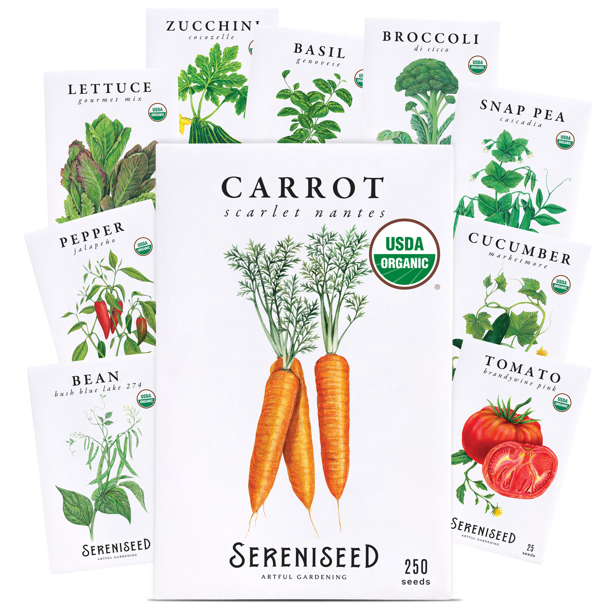 Organic Vegetable Seeds (10-Pack)