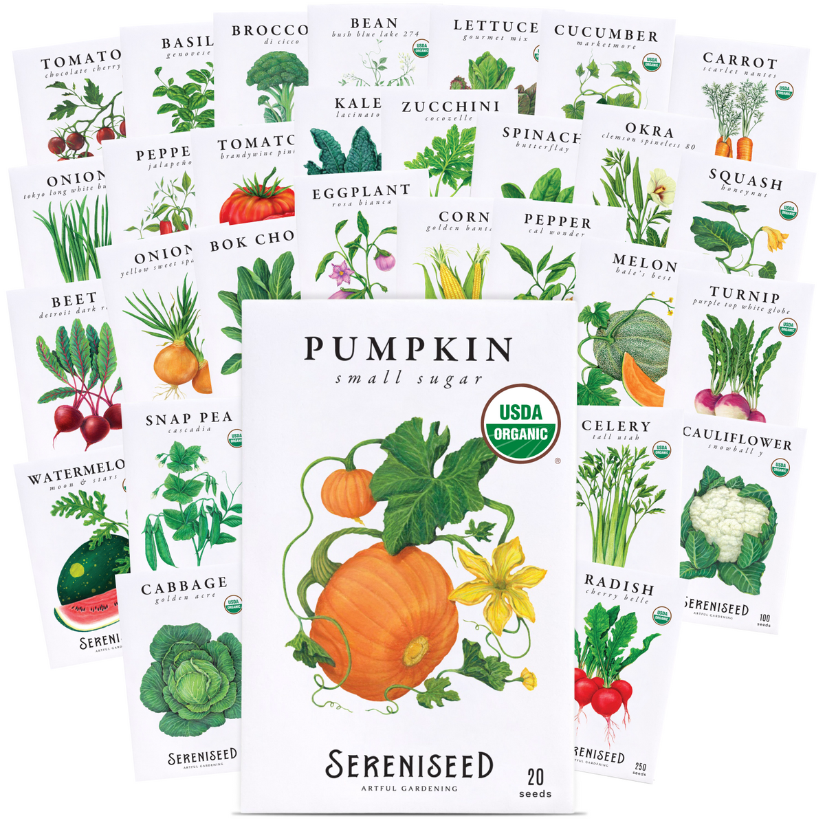 Organic Vegetable Seeds (30-Pack)
