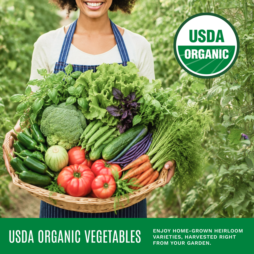 Certified USDA Organic Fall Vegetable Seeds 20-Pack