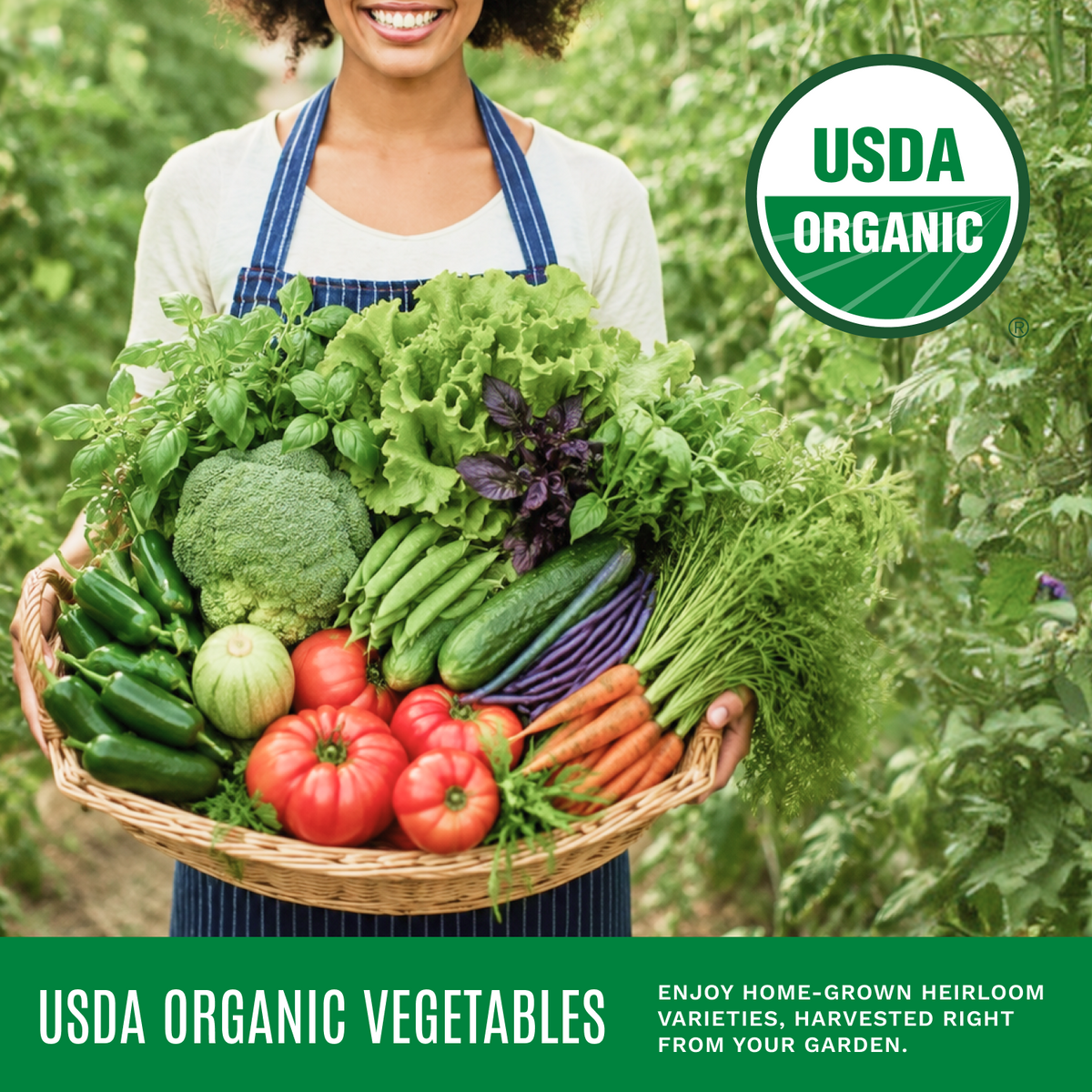 Certified USDA Organic Fall Vegetable Seeds 40-Pack
