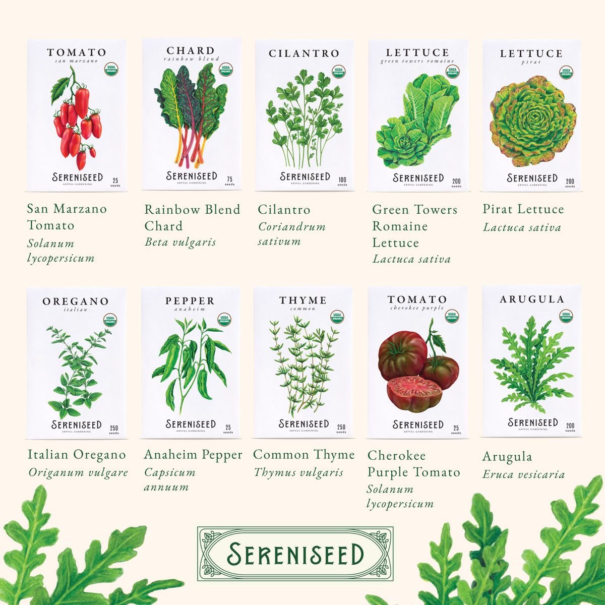 Organic Vegetable Seeds (40-Pack)