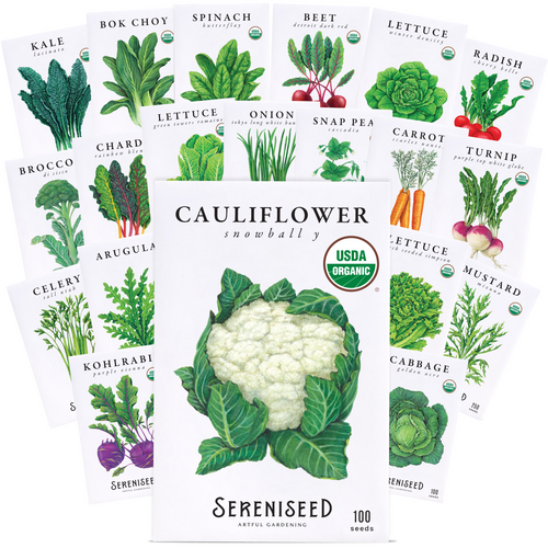 Certified USDA Organic Fall Vegetable Seeds 20-Pack