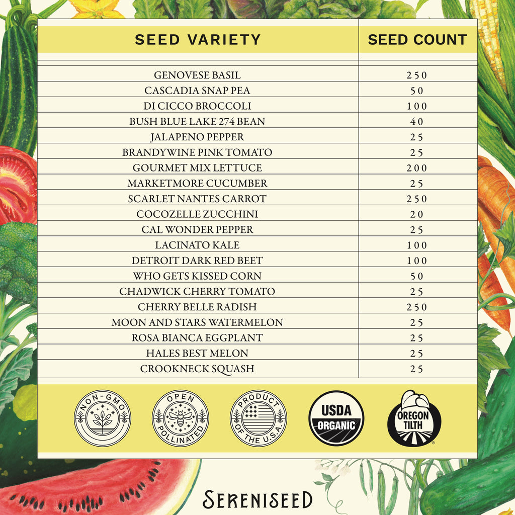 Organic Vegetable Seeds (20-Pack)