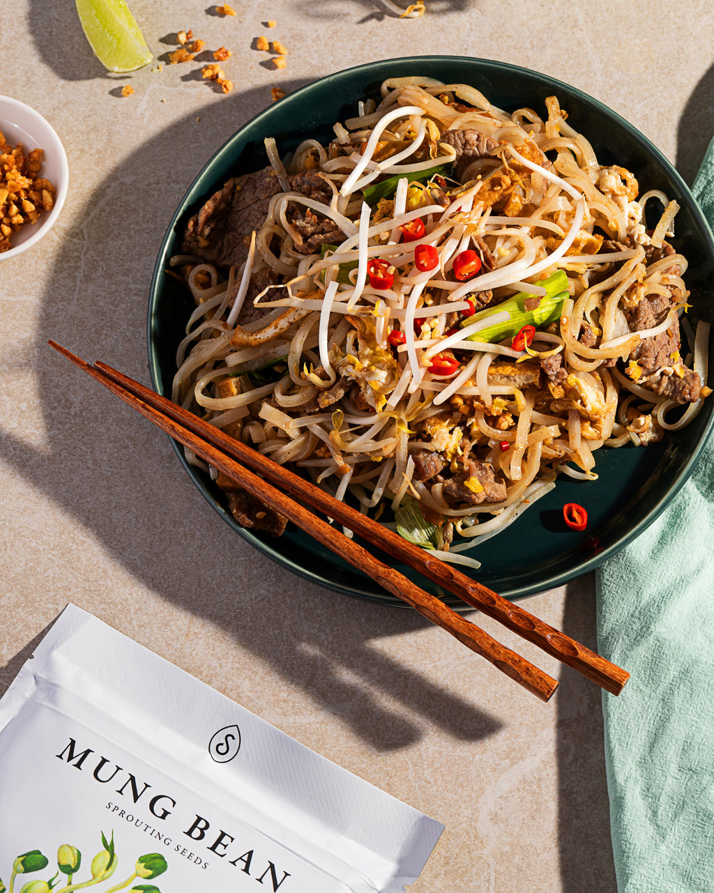 Organic Mung Bean Sprouting Seeds (16 ounce)