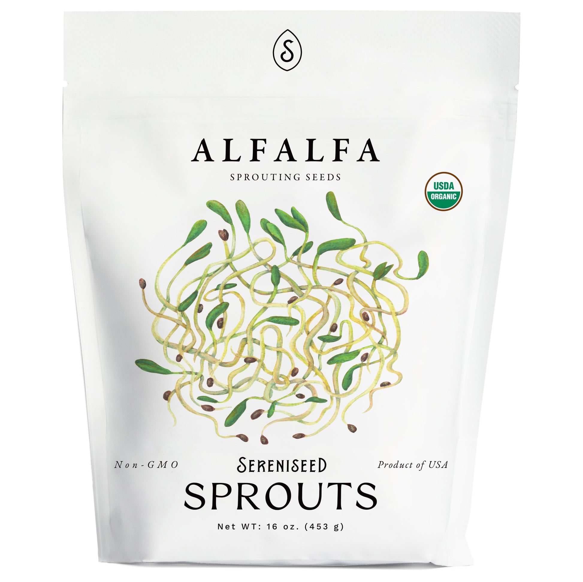 Organic Alfalfa Sprouting Seeds (16 ounce)