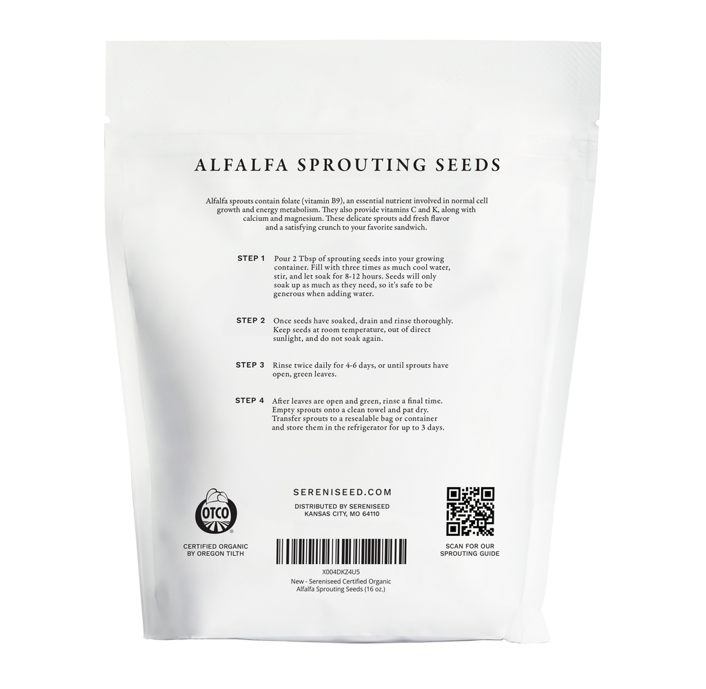 Organic Alfalfa Sprouting Seeds (16 ounce)