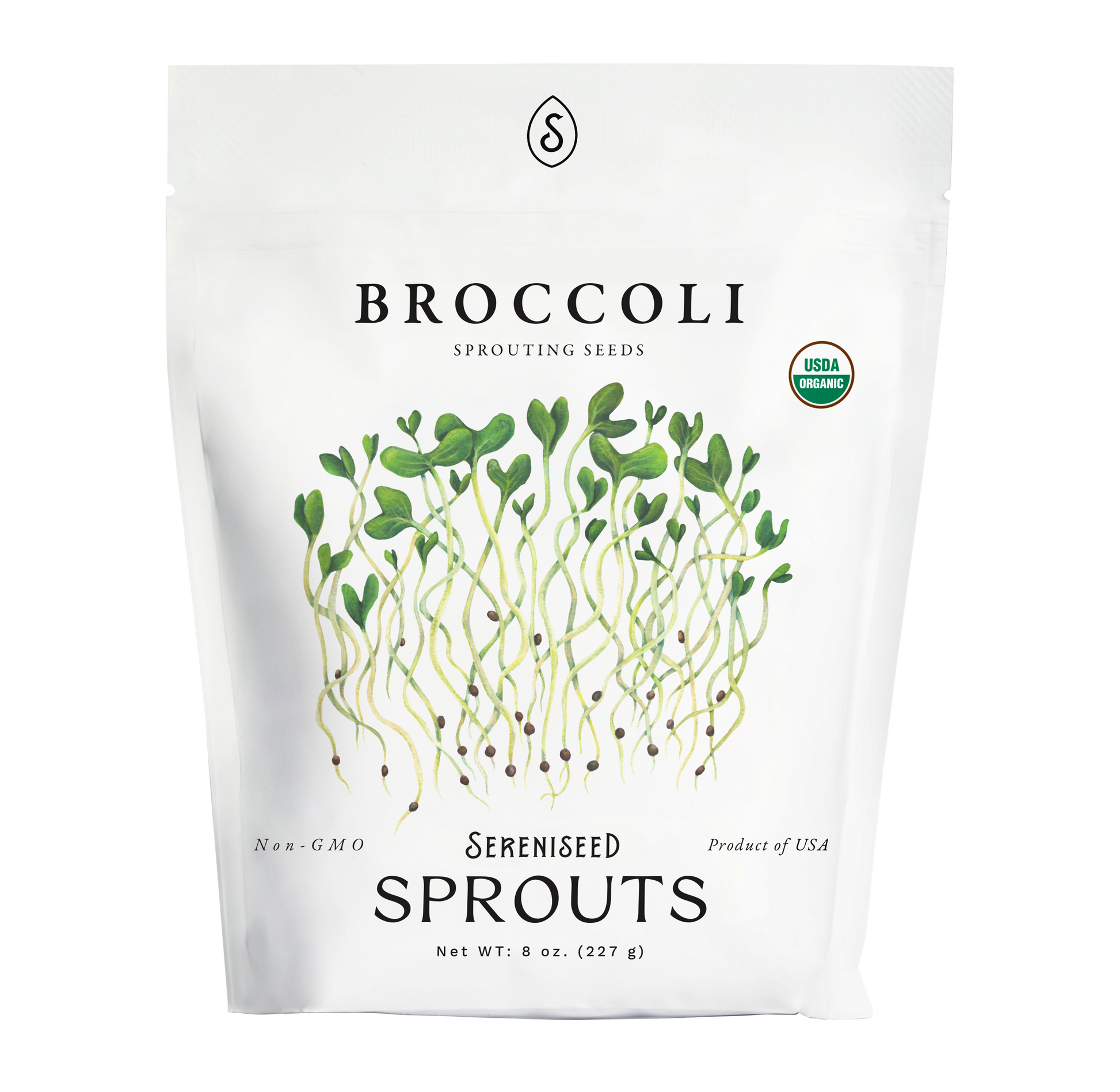 Sereniseed, purveyors of heirloom and organic seeds, now offer broccoli sprouting seeds as a nutritional addition to your home garden. Broccoli sprouts are rich in sulforaphane, vitamin C, vitamin K, and folate (vitamin B6) and antioxidants and they add a delicious fresh, crisp flavor with a mildly pepperiness. These non-GMO seeds comes in an 8 ounce re-sealable pouch to keep seeds fresh for continuous harvest of sprouts ready for your next recipe, like topping salads, soup, or stir-fry!
