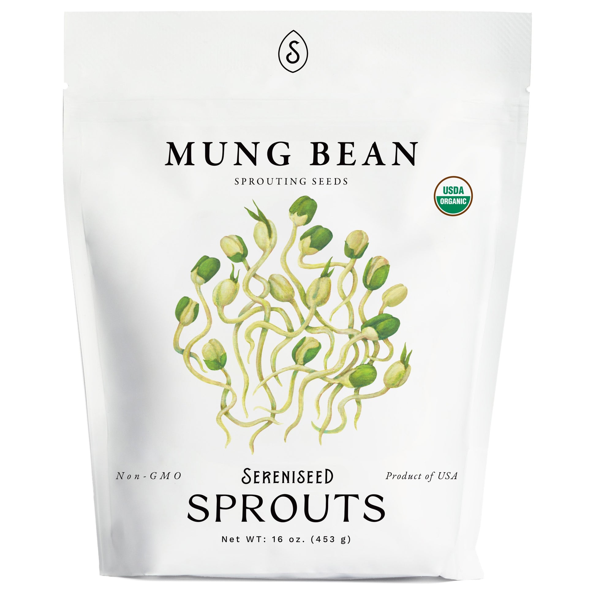 Organic Mung Bean Sprouting Seeds (16 ounce)