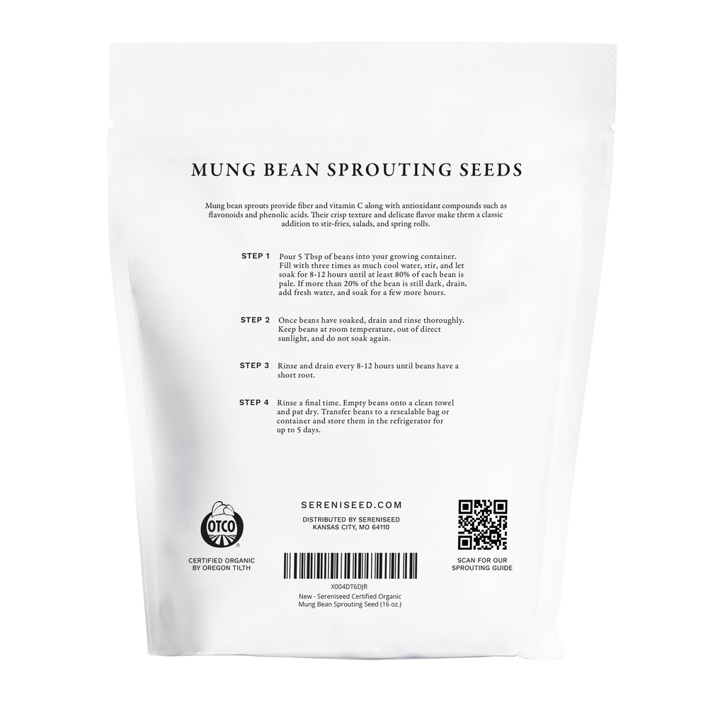 Organic Mung Bean Sprouting Seeds (16 ounce)