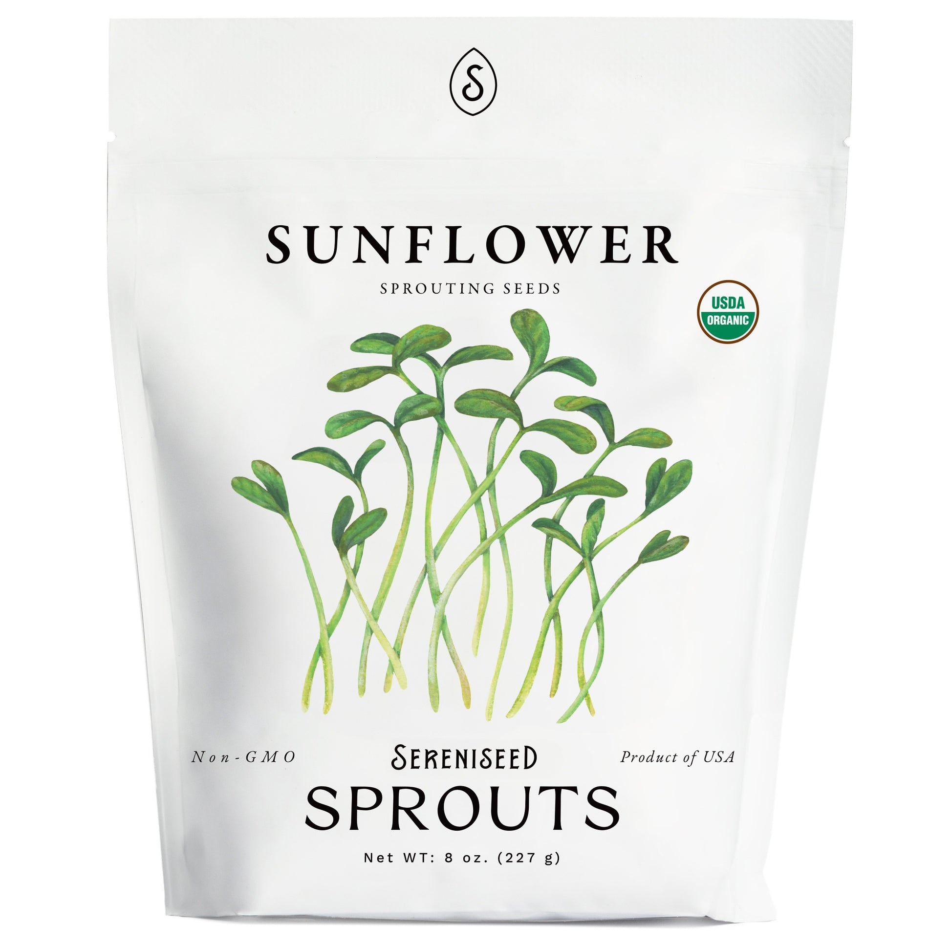 Organic Sunflower Sprouting Seeds (8 ounce)