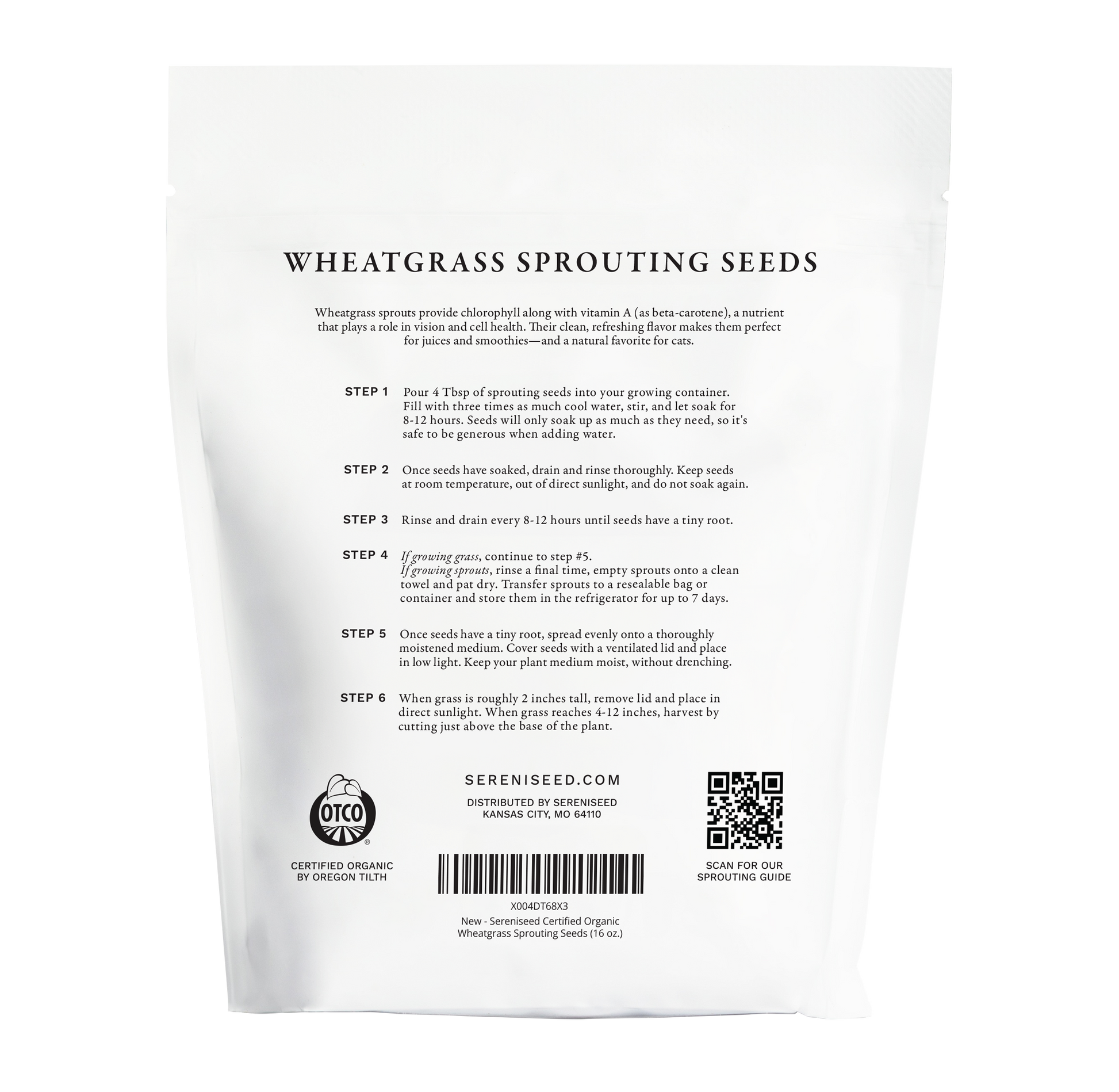 Organic Wheatgrass Seeds (16 ounce)