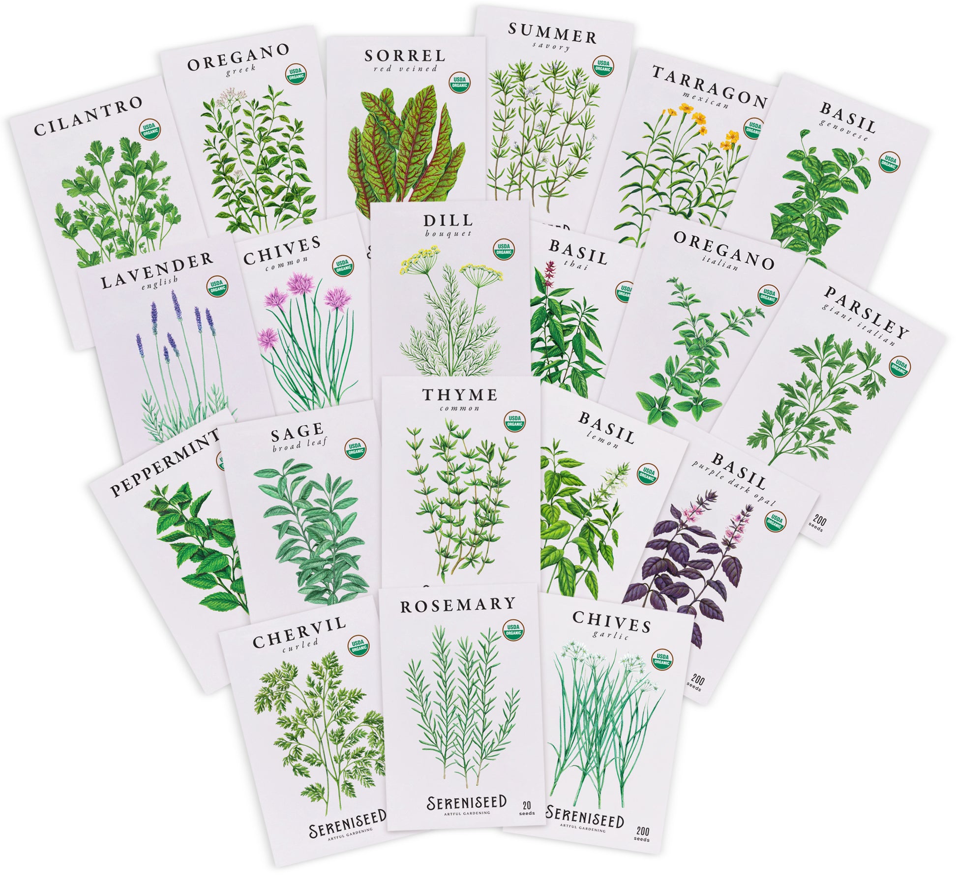 Organic Herb Seeds (20-Pack)
