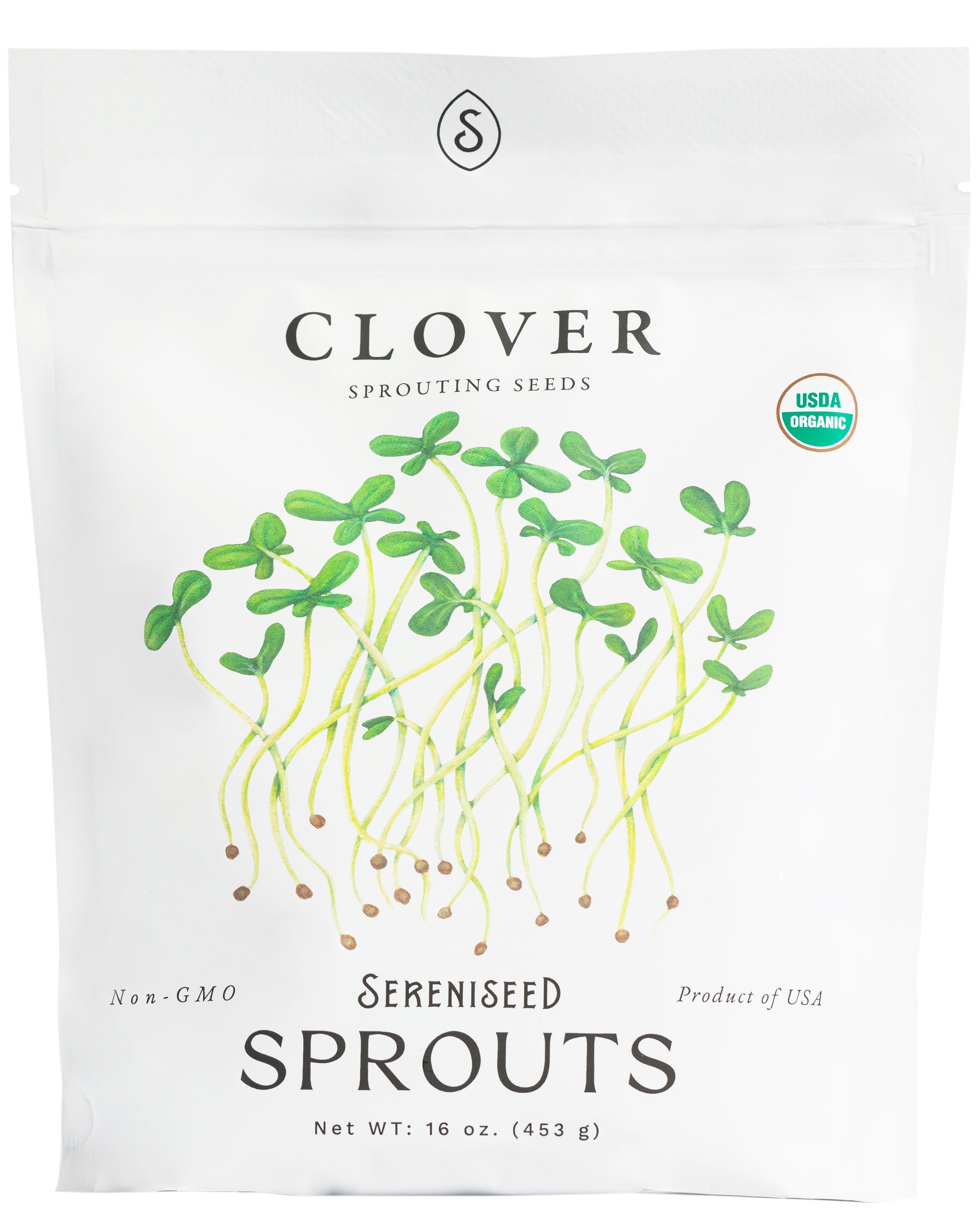 Organic Clover Sprouting Seeds (16 ounce)